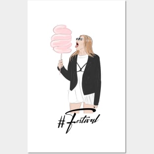 Festival vibes girl Posters and Art